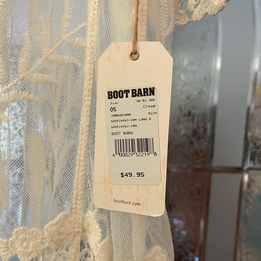 Shyanne Cream Lace Duster - OS NWT - Picture 4 of 4